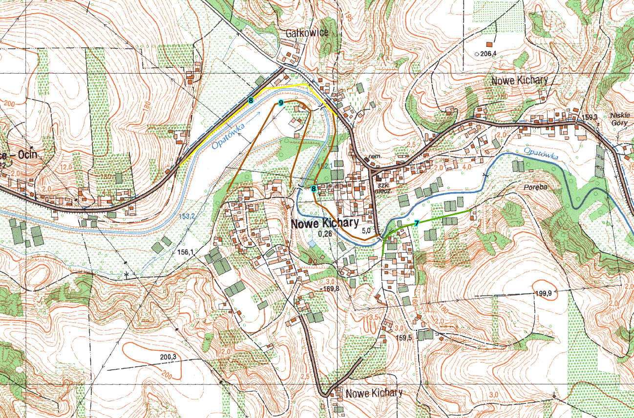 Opatówka w km 3+986 4+929 P (4), 3+948 5+726 L (5), 5+505 5+866 P (6) Rysunek 10.