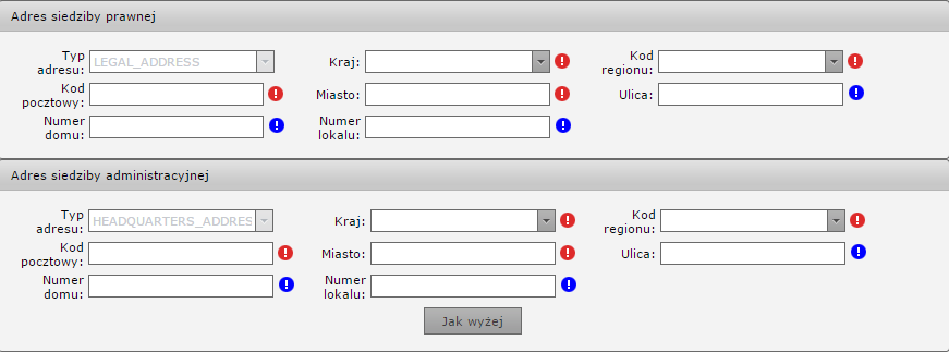 Dane firmy Podaj swoją nazwę użytkownika (login), która będzie także wykorzystywana przy późniejszym logowaniu do systemu.