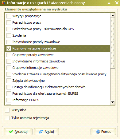 Wygląd okna parametryzacji raportu UIR1082M: 5.