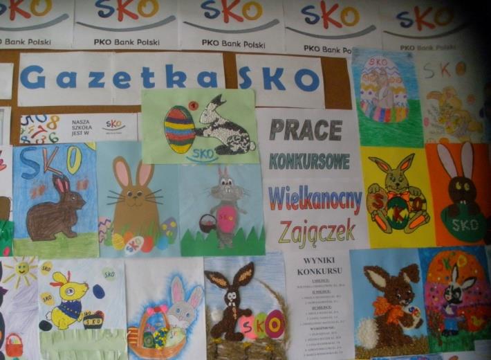 zasięg: klasy I-III Cel: dbanie o estetykę szkoły, zaangażowanie rodziców do współpracy, rozpowszechnianie logo SKO i PKO BP Uczniowie wzięli udział w konkursie z poradnika Brawo Bank data: