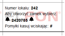 już użyty w zakresie, numeru unifonu (zakres 1-255) bez zmiany numeru lokalu o ile nowy numer unifonu nie jest już użyty w zakresie, obydwu numerów o ile nowe numery nie są już używane w zakresie.