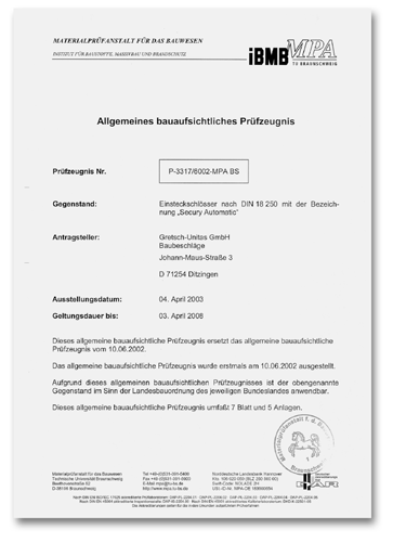 G.U- SECURY Automatic z funkcją antypaniczną/ ochroną p. poż.