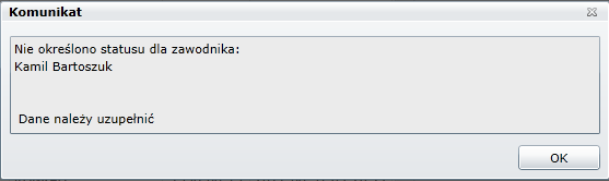 Aby uprawnić zawodnika zaznaczamy go na liście zawodników potwierdzonych poz. 1 i klikamy przycisk Dodaj do listy poz. 2. Jeżeli zawodnik ma określony status tzn.