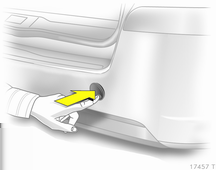 210 Pielęgnacja samochodu Wkręcić ucho holownicze, obracając je do oporu, i ustawić w położeniu poziomym. Zaczepić linkę holowniczą lub hol sztywny, co jest preferowanym rozwiązaniem.