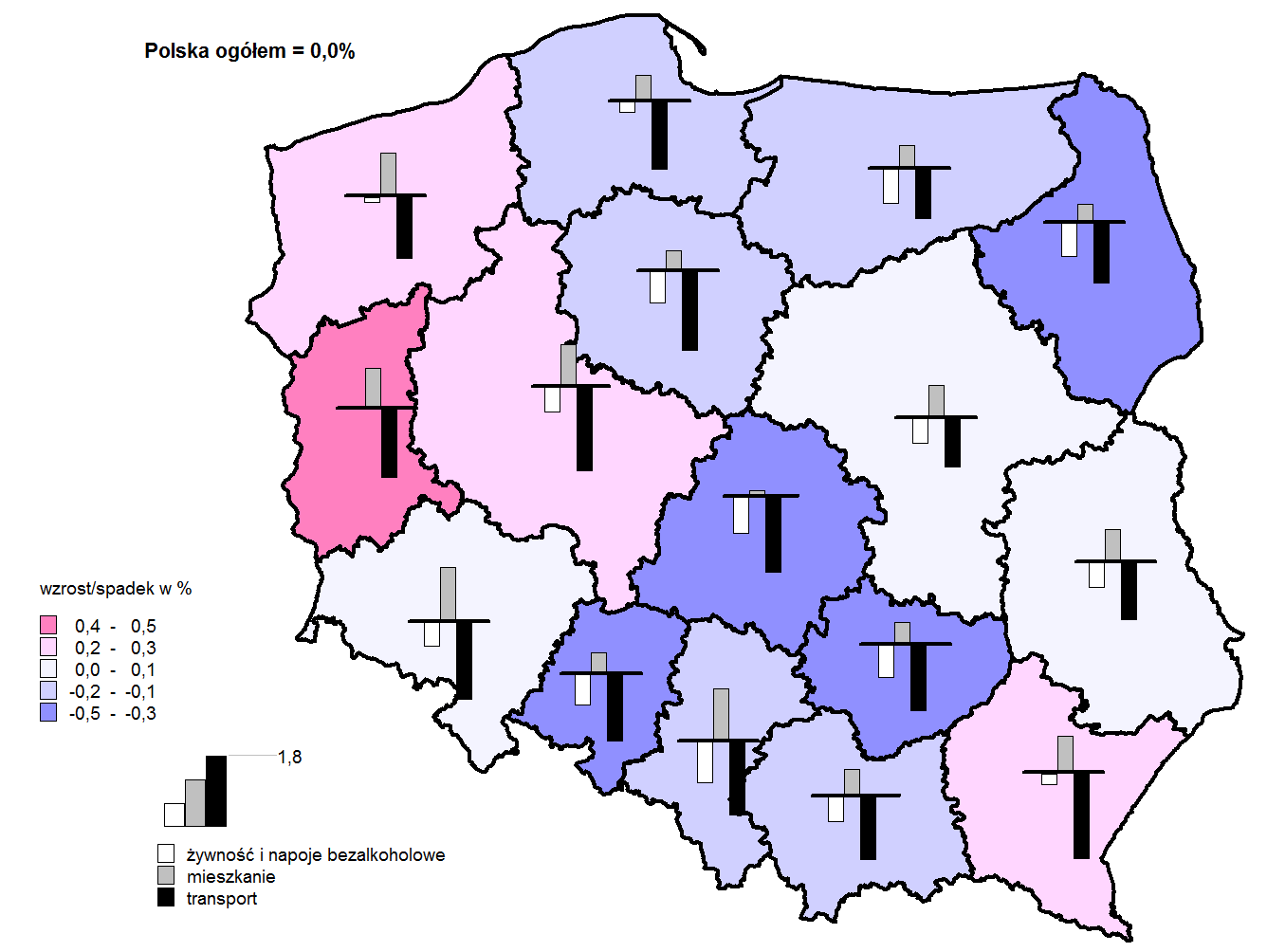 40 Informacja o sytuacji społeczno-gospodarczej województw CENY W 2014 r. ceny towarów i usług konsumpcyjnych utrzymały się na poziomie sprzed roku.