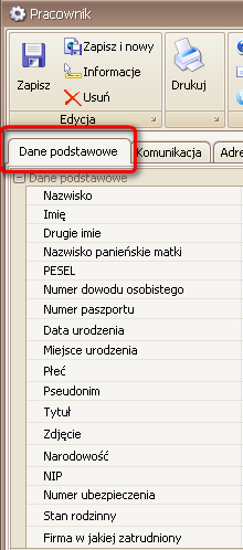 Kolejny sposób wyszukiwania pracowników działa na zasadzie autouzupełniania,np. wpisując literę A pokazuje wszystkich pracowników, których nazwa bądź nazwisko zaczyna się na literę A.