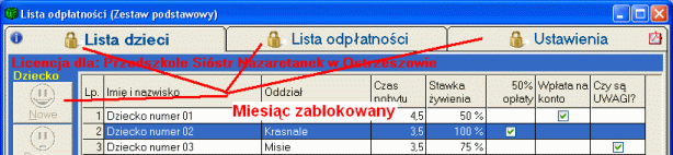 Ostatnią czynnością związaną z generowaniem nowego miesiąca jest zablokowanie możliwości edycji danych w zamkniętym właśnie miesiącu (po wcześniejszym upewnieniu się, że nowy miesiąc został poprawnie