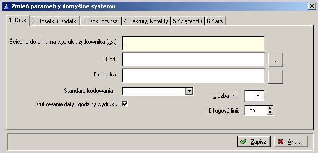 Nr wybranej zakładki w słowniku kart czynszowych. Numer zakładki na której otwarte będzie okno przeglądu kart, przy wprowadzaniu wpłat. Określa to sposób wyszukiwania karty. Np.