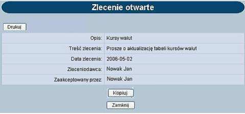 Przeglądanie zleceń zarchiwizowanych jest możliwe po użyciu przycisku Pokaż. Domyślnie wyświetlone zostaną wszystkie zlecenia, posortowane wg kolejności wprowadzenia.