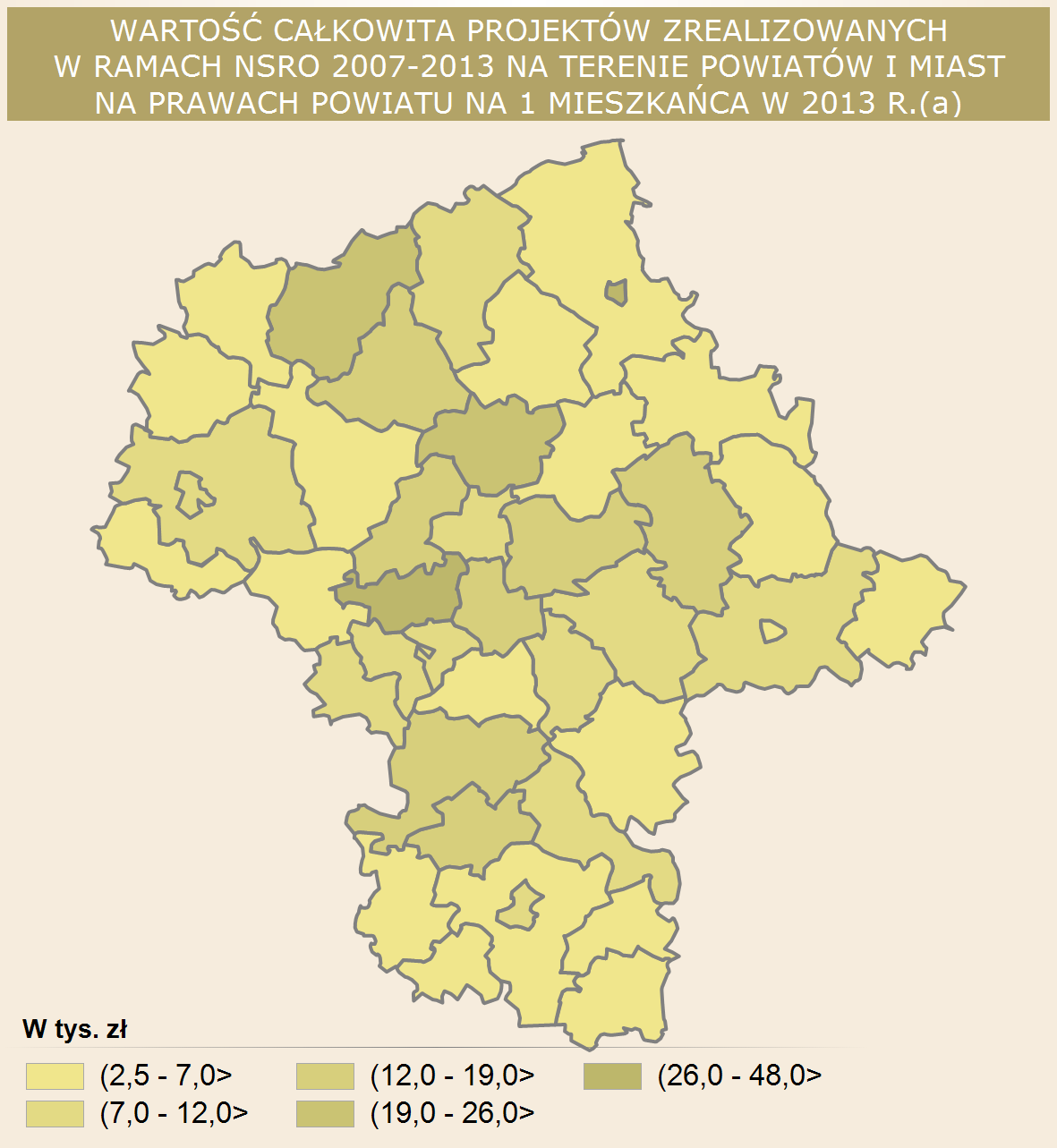 MAPY (a) Dane szacunkowe; miejsce realizacji projektu zgodnie z umową o dofinansowanie; dane dotyczą podpisanych umów o dofinansowanie; bez środków Programu Operacyjnego