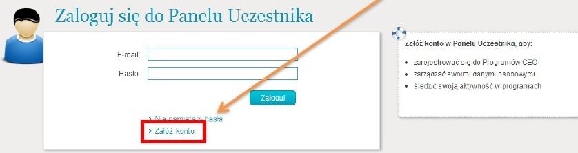 INSTRUKCJA zakładania konta w Społecznoś ci CEO KROK 1 W celu uzupełnienia formularza rejestracyjnego należy zarejestrować/zalogować się w Społeczności CEO https://spolecznosc.ceo.org.pl.