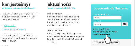 6. Przywracanie utraconego hasła W celu przywrócenia utraconego hasła należy wybrać opcję ZAPOMNIAŁEM HASŁA znajdującą się pod formularzem logowania (zob.