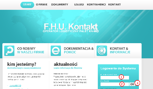 1. Wstęp Niniejszy podręcznik jest podręcznikiem obsługi Systemu Zwrotu Palet firmy F.H.U Kontakt operatora logistycznego palet KN-WO.