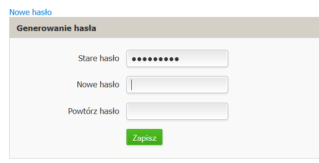 Hasło musi mieć odpowiednią długość znaków tak, aby spełniało wymogi bezpieczeństwa. Minimalna długość hasła to 6 znaków. W momencie wpisywania własnego hasła (Rys.