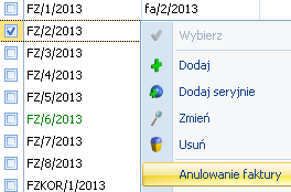 Jak wystawić Fakturę Zakupu? W module Handel/ Faktury Zakupu znajduje się lista FZ Aby dodać nową fakturę posługujemy się wystawiania FA.