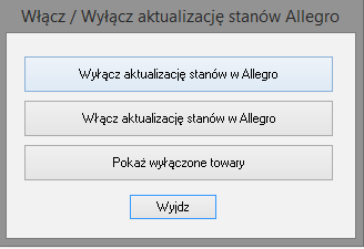 Jeśli serwis www.allegro.pl dopuści edycję aukcji to zostanie zmieniona ilość w aukcji.