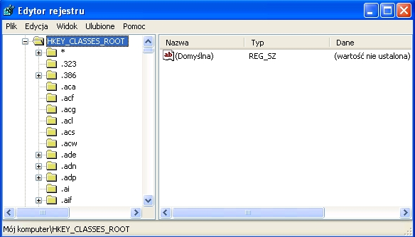 i sieci komputerowe mgr inż. Szymon Wilk Rejestr systemu Windows 2 2. Budowa rejestru a) klucze główne - ich nazwa rozpoczyna się od słowa HKEY (jest 5 kluczy gł.