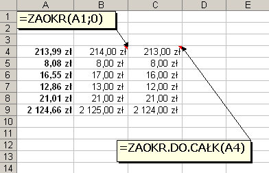 Trik 3 Problem z zaokrąglaniem kwot do pełnej złotówki Pobierz plik z przykładem http://www.excelwpraktyce.pl/eletter_przyklady/eletter117/3_zaokraglanie_kwot.