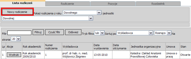 10 [--> NOWE <--] ROZLICZANIE ZAJĘĆ Dziekanat -> Rozliczanie zajęć. Nowością w tym zakresie jest zatwierdzanie rozliczeń pojedyncze oraz dla wybranej jednostki organizacyjnej. 10.