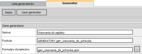 15.2 Generatory Czasem nie można w prosty sposób utworzyć listy i przesłać jej do schowka np. listy studentów, którym należy wystawić wezwanie do zapłaty wraz z danymi do wydrukowania wezwania.