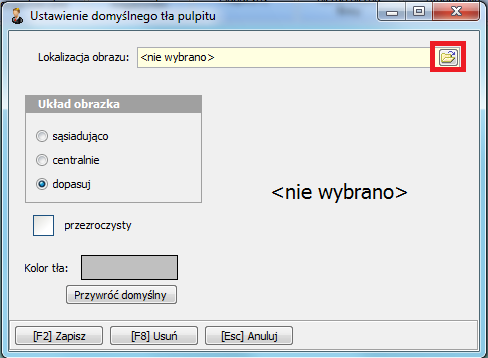 Rys 3. Okno wyboru loga W oknie Wyboru tła pulpitu po wybraniu lokalizacji obrazu (o formacie.jpg lub.