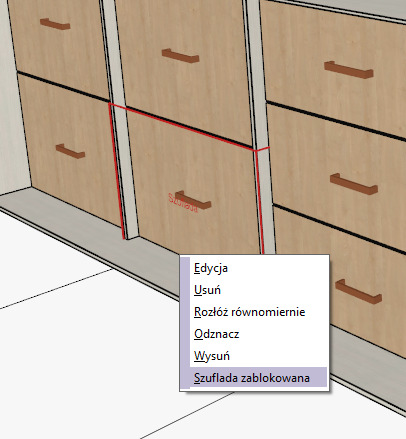 Taki sposób działania wspomaga projektowanie i oszczędza czas, gdyż wystarczy zdefiniować liczbę elementów, a program sam wyliczy ich wymiary i ustali położenie. Rys.