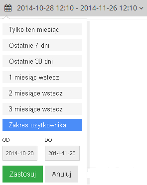 Aby wygenerować wykres należy wskazać czujniki, dla których mają powstać wykresy. W tym celu należy zaznaczyć pole przy wybranych czujnikach.