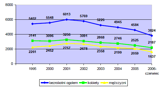 Rys. 4 Struktura ludności w Łomży wg ekonomicznych grup wiekowych (wykres na podstawie Strategii Zrównoważonego Rozwoju Miasta Łomża do 2020 roku) Do końca roku 2001 obserwowano wzrost liczby