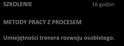 ZJAZD 9 sobota - niedziela ZJAZD 8 czwartek - niedziela TRENING INTERPERSONALNY PLUS PROGRAM /SCHEMAT/ TRENING INTERPERSONALNY PLUS SESJE TRENINGOWE I SZKOLENIOWE /56 godzin/ E-LEARNING /5 godzin/