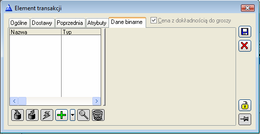 Rys. 8.6 Faktura importowa, zakładka: Dane binarne 8.5 