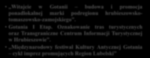 Powstają kolejne projekty w zakresie poprawy infrastruktury technicznej, w tym zwłaszcza rozwoju oferty turystycznej, odtwarzające życie codzienne lokalnej, wielokulturowej społeczności oraz