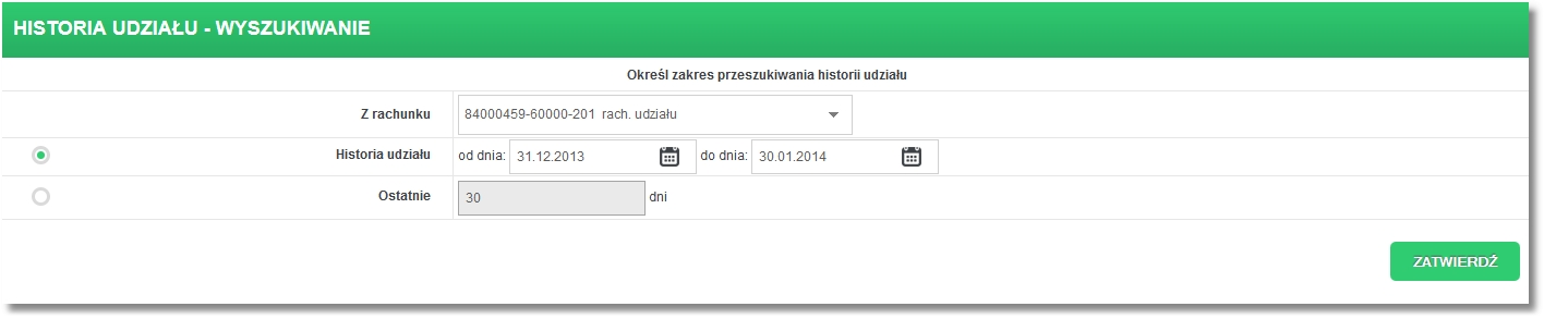 Rozdział 7 Udziały Rozdział 7. Udziały W opcji Udziały Użytkownik ma możliwość przeglądania udziałów klienta.