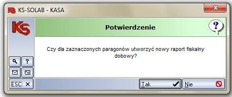 potwierdzamy przyciskiem [ ENT OK] oraz zatwierdzamy paragon fiskalny (jeśli nie zatwierdzimy paragonu, drukarka dodrukuje na paragonie informację ANULOWANY i nie uwzględni go w raportach)