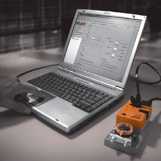 komfort narzędzia serwisowe Możliwość dostosowania siłownika do każdej instalacji Parametryzacja: Czasu ruchu Sygnału sterującego Y (0,5 32V) On/Off, 3-pkt.