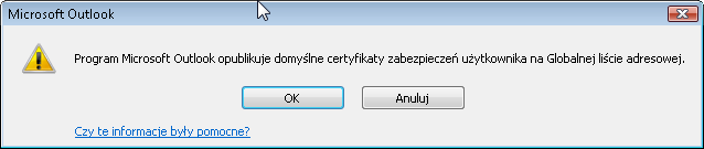 lub Exchange Server 2007. Większość kont domowych i osobistych nie korzysta z programu Microsoft Exchange. W menu Narzędzia należy skorzystać z polecenia Centrum zaufania.