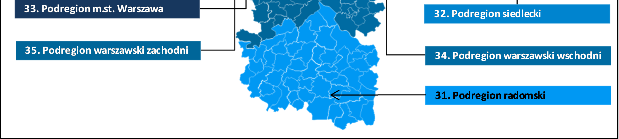 Mapa 25. Prognoza demograficzno-epidemiologiczna (2020) dla województwa mazowieckiego 28. Podregion ciechanowski 29.
