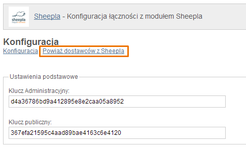 panelu Sheepla. Po zalogowaniu się do panelu administracyjnego Sheepla wchodzimy do zakładki Konfiguracja Źródła przesyłek, a następnie klikamy na źródło Sote. Rys.