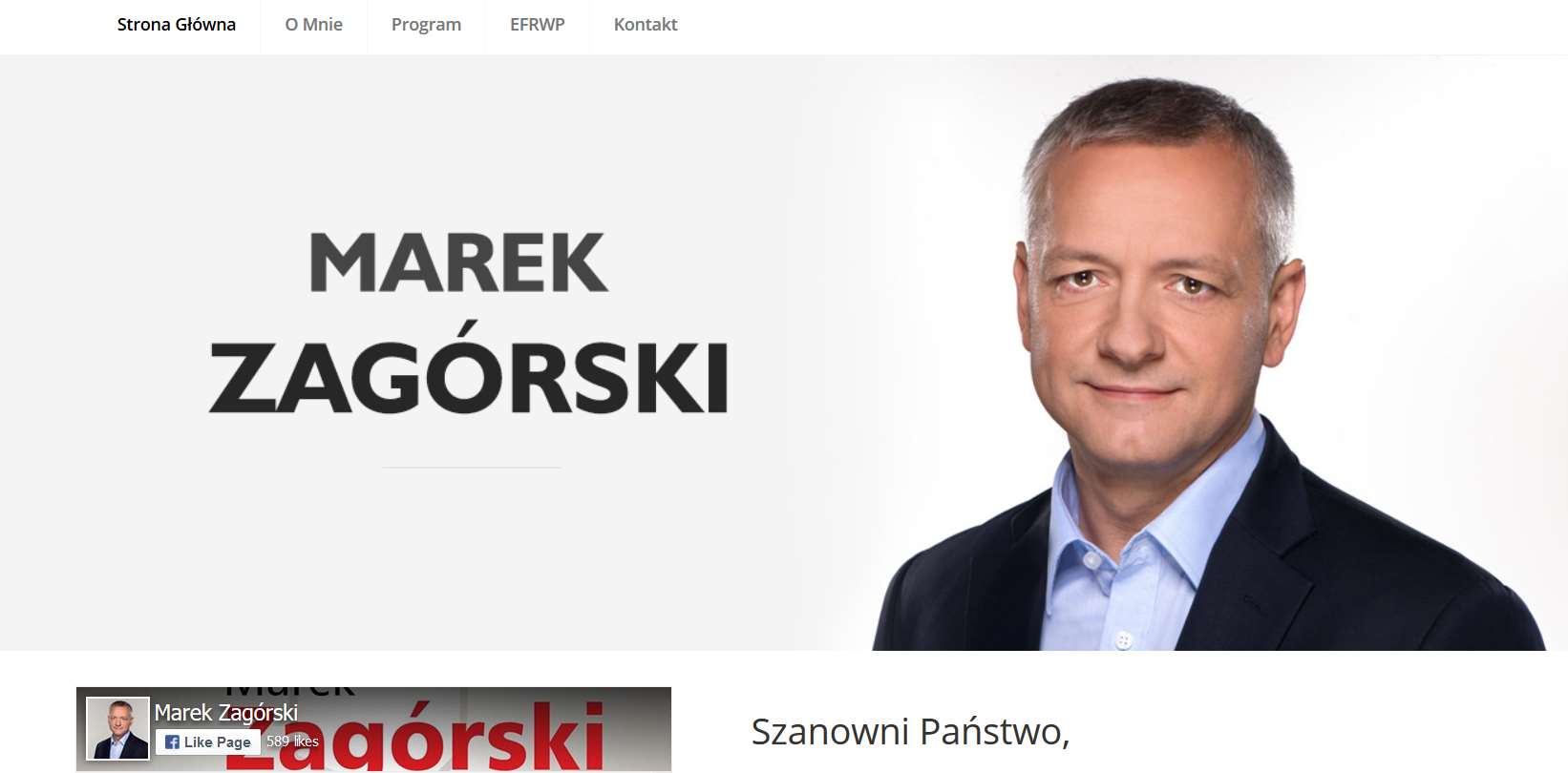 Strona wizytówka dla lidera politycznego oraz prezesa Fundacja Europejskiego Funduszu Rozwoju Wsi Polskiej, działającej na rzecz rozwoju polskiej wsi.