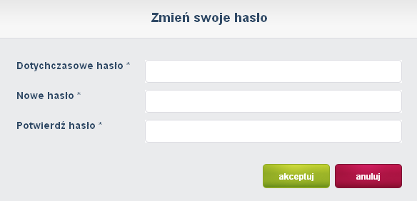 Po zalogowaniu, dla podniesienia bezpieczeństwa, zaleca się, aby Użytkownik zmienił hasło. W tym celu należy przejść do zakładki Więcej i wybrać opcję Profil. Pojawi się okno z danymi Użytkownika.