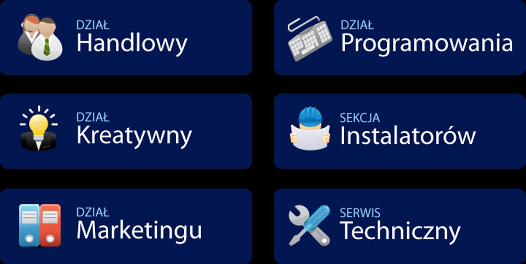 Zakres działalności Oferujemy bogaty wachlarz narzędzi i usług związanych z Digital Signage - od doradztwa i projektowania, poprzez produkcję i montaż, aż po zarządzanie.
