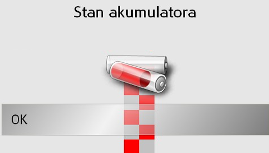 Poszczególne punkty menu Energia Urządzenie nawigacyjne Traffic Assist Pro może być zasilane z zewnętrznego źródła prądu lub przez zamontowany akumulator.