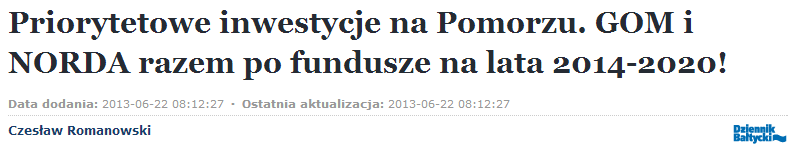 z ostatniej chwili Powołanie Reprezentacji Obszaru