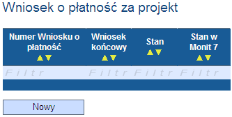 1. Wniosek o płatność w Benefit7 W celu sporządzenia wniosku należy wejść do konta projektów i zaznaczyć projekt, w ramach którego chcemy pracować (patrz czerwona ramka na rysunku) i wybrać