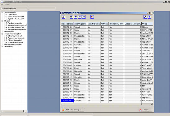 INTERFEJS SRG INTERFEJS SRG Jest to moduł służący do programowanie kluczy, rejestracji, przeglądania raportów z autokomputerów SRG-3000.