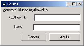 W przypadku zagubienia hasła. Aby utworzyć nowe konto użytkownika można użyć specjalnego programu Genklucz.exe Znajdujący się w katalogu fscommand. Wpisujemy nowego użytkownika i jego hasło.