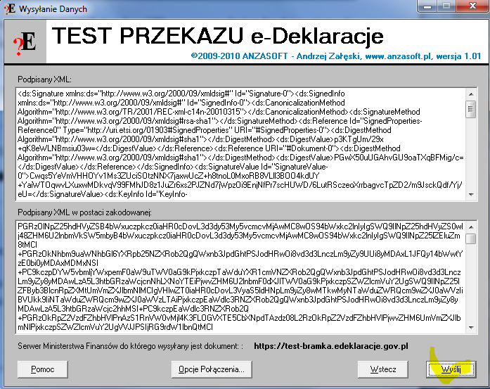 Rysunek 10. Okno autoryzacji wykorzystania kwalifikowanego podpisu cyforwego.