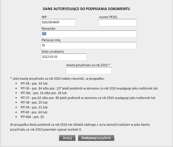 (2.1) APLIKACJA DESKTOP: Rozwiązania wprowadzone w roku 2012 Okno dialogowe