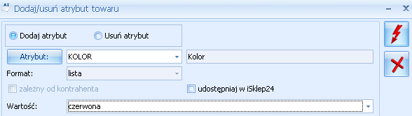 usuń z grupy wskazana grupa zostanie usunięta z kart towarów (pod warunkiem, że nie jest to grupa domyślna) 3.