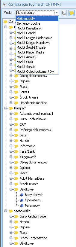 Dodatkowym elementem ułatwiającym konfigurację programu Comarch ERP Optima jest możliwość użycia schematów konfiguracyjnych.