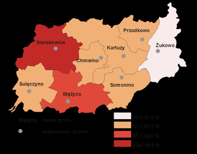 Poza językiem ważnymi elementami kultury kaszubskiej kultywowanymi na terenie Gminy Sierakowice są: siedmiobarwny haft oparty na dorobku żukowskich norbertanek, rozwijany później we Wdzydzach